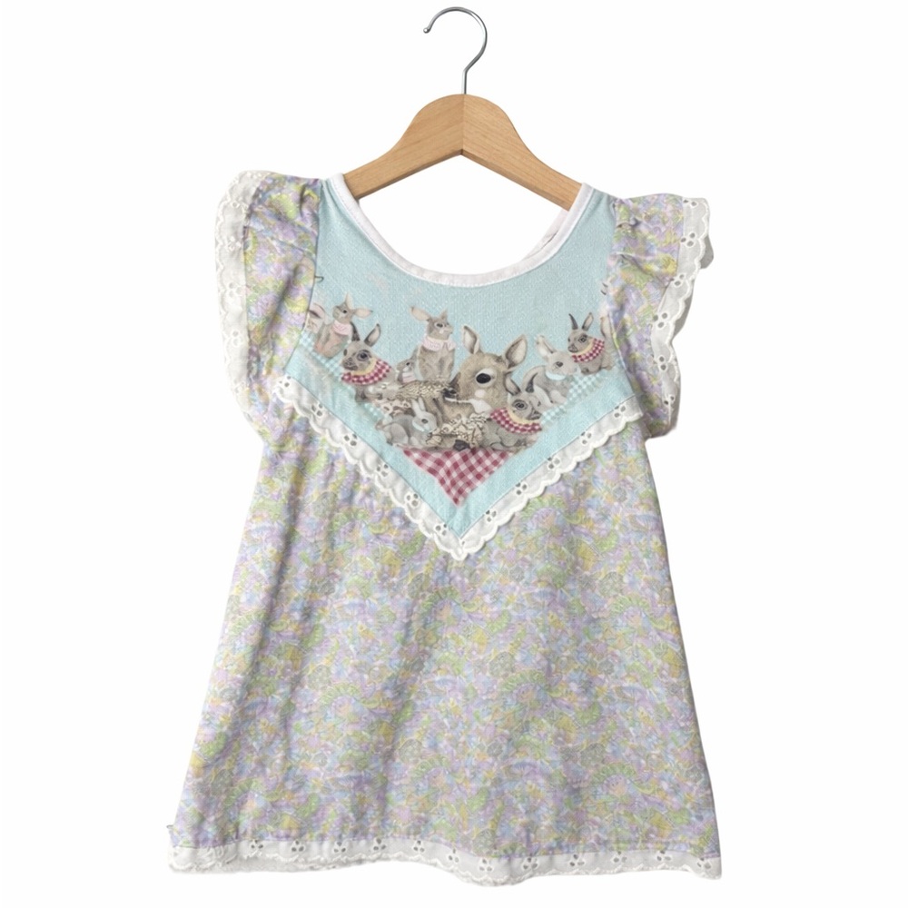 Supayana Small Shop/Handmade deer Dress. Great condition. Size 2 Cottagecore